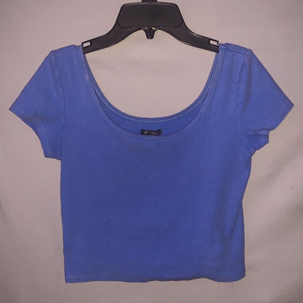 Blue crop top